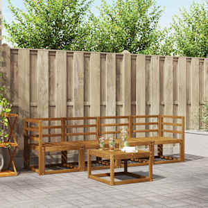 Zunanja garnitura za sedenje 5 pcs Naravna Masiven les akacije