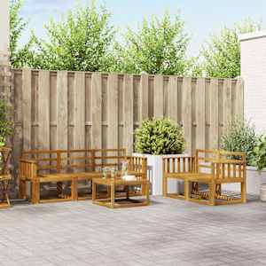 Zunanja garnitura za sedenje Naravna Masiven les akacije