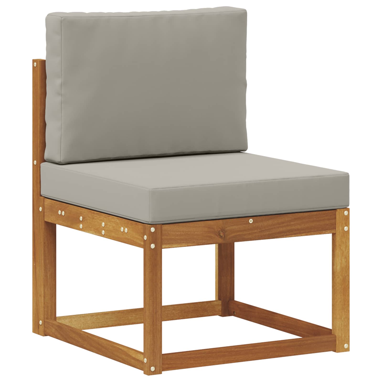 vidaXL Outdoor-Sofagarnitur mit Kissen 8 pcs Natürlich und Hellgrau – Bild 5