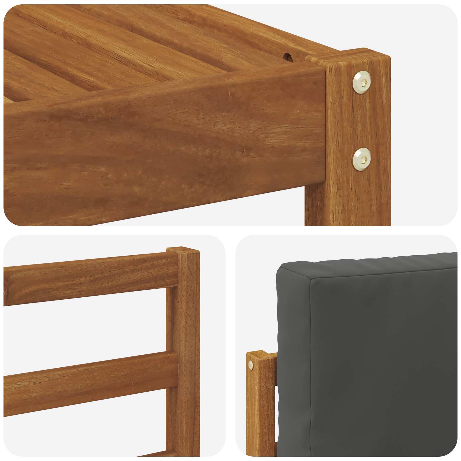 Zunanja garnitura za sedenje 8 pcs Naravna in antracitna - slika 7