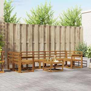 Zunanja garnitura za sedenje 8 pcs Naravna Masiven les akacije