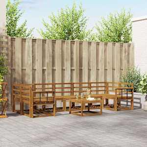 Zunanja garnitura za sedenje 8 pcs Naravna Masiven les akacije