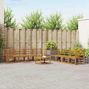 Zunanja garnitura za sedenje 9 pcs Naravna Masiven les akacije