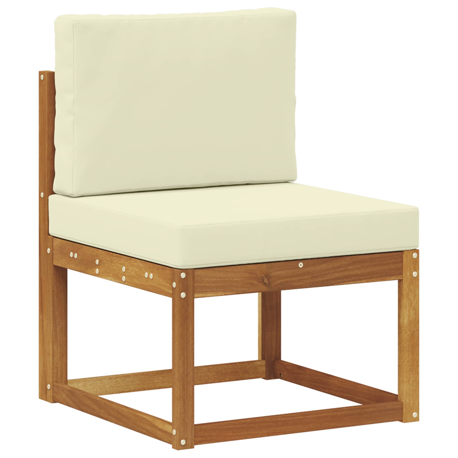 Buiten bankenset 9 pcs Natuurlijk en Crème Massief Acaciahout image 4