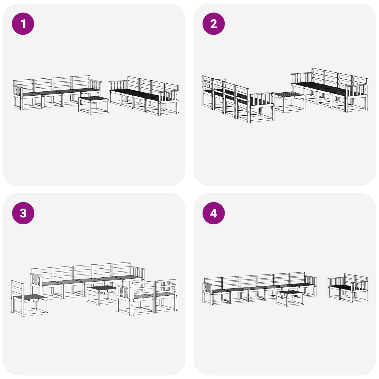 Zunanja garnitura za sedenje 9 pcs Naravna Masiven les akacije - slika 8