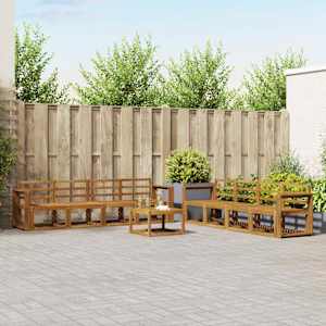 Zunanja garnitura za sedenje 9 pcs Naravna Masiven les akacije