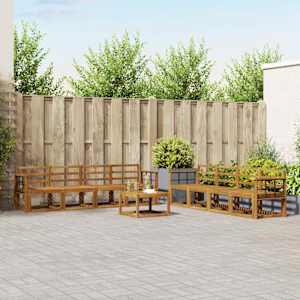 Zunanja garnitura za sedenje 9 pcs Naravna Masiven les akacije