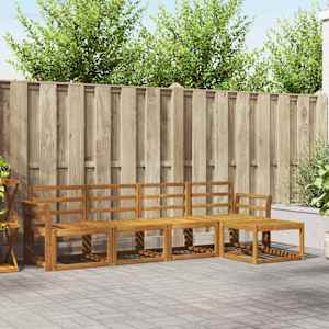 Zunanja garnitura za sedenje 5 pcs Naravna Masiven les akacije