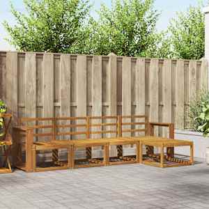 Zunanja garnitura za sedenje 5 pcs Naravna Masiven les akacije