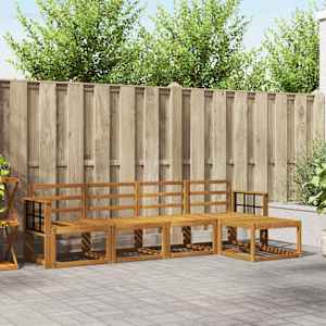 Zunanja garnitura za sedenje 5 pcs Naravna Masiven les akacije