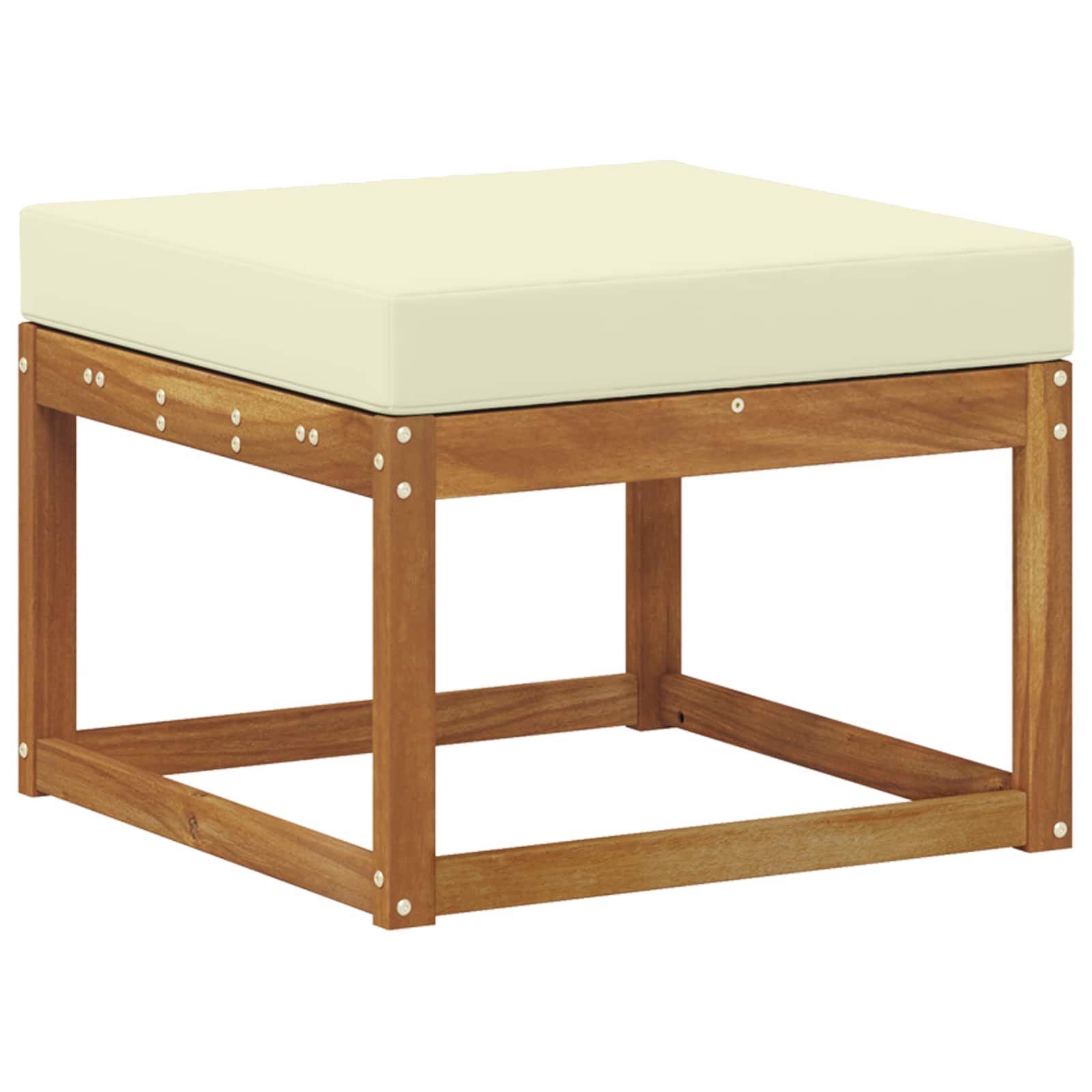 Zunanja garnitura za sedenje z blazino 5 pcs Naravna in smetana - slika 4