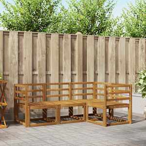 Zunanja garnitura za sedenje 4 pcs Naravna Masiven les akacije