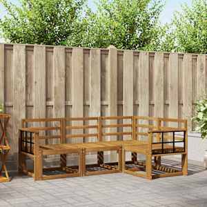 Zunanja garnitura za sedenje 4 pcs Naravna Masiven les akacije