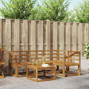 Zunanja garnitura za sedenje 5 pcs Naravna Masiven les akacije