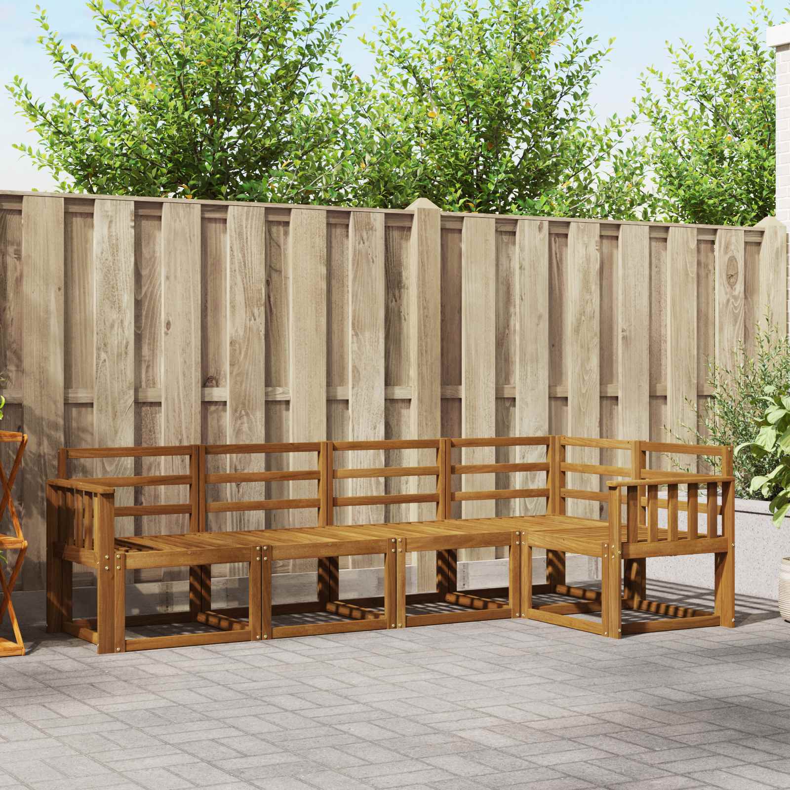 Bankstel 5 pcs Naturel