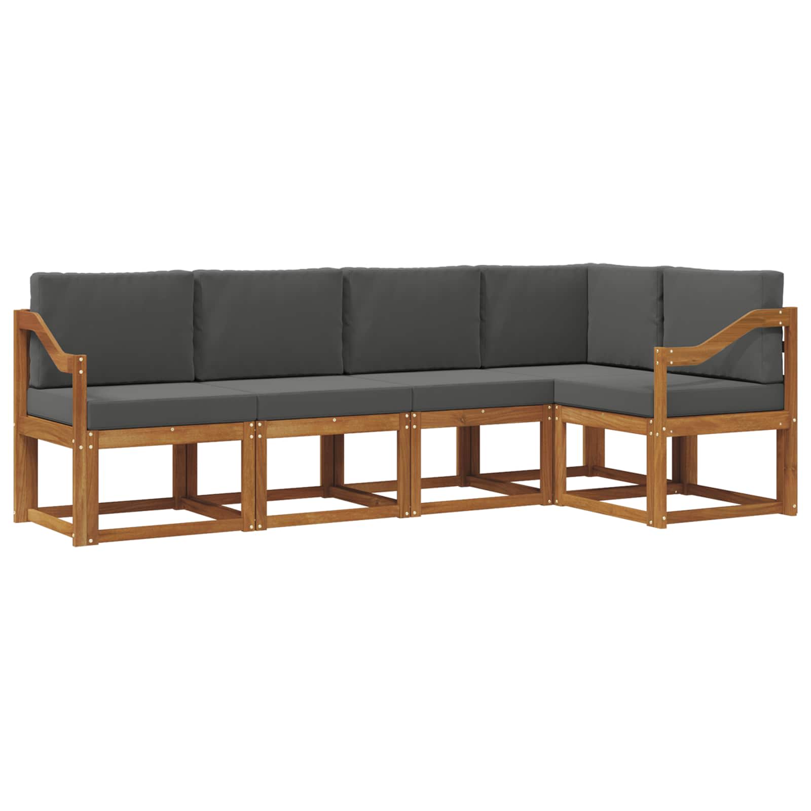 Thumbnail - vidaXL Sofa Set mit Kissen 5 pcs Natur und Anthrazit