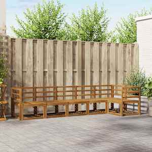 Zunanja garnitura za sedenje 6 pcs Naravna Masiven les akacije