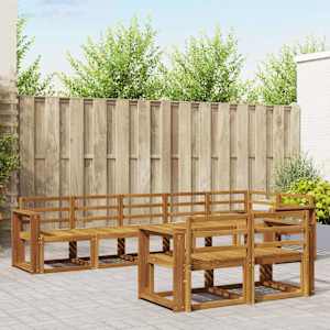 Zunanja garnitura za sedenje 8 pcs Naravna Masiven les akacije