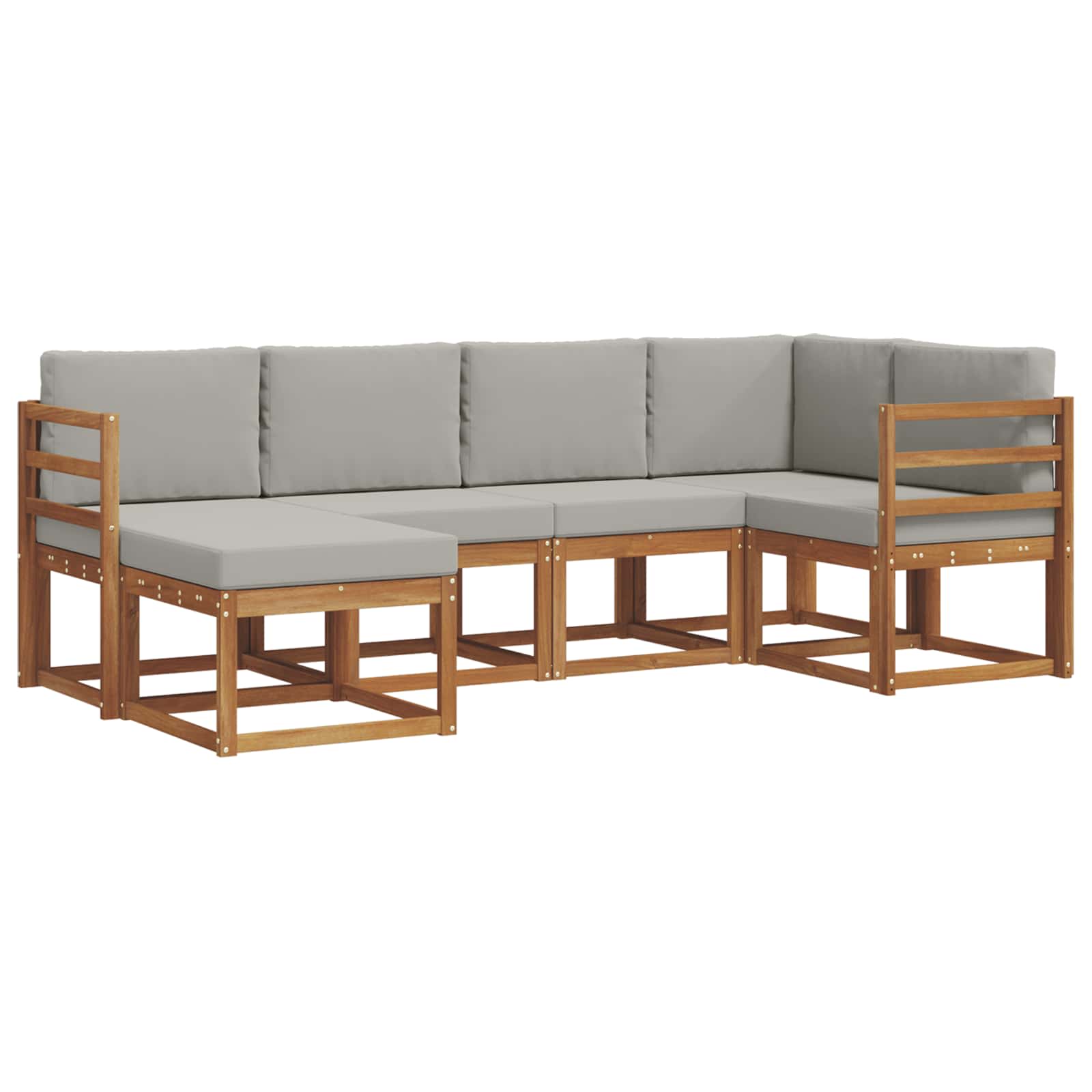 Thumbnail - vidaXL Sofa Set mit Kissen 6 pcs Natürlich und Hellgrau
