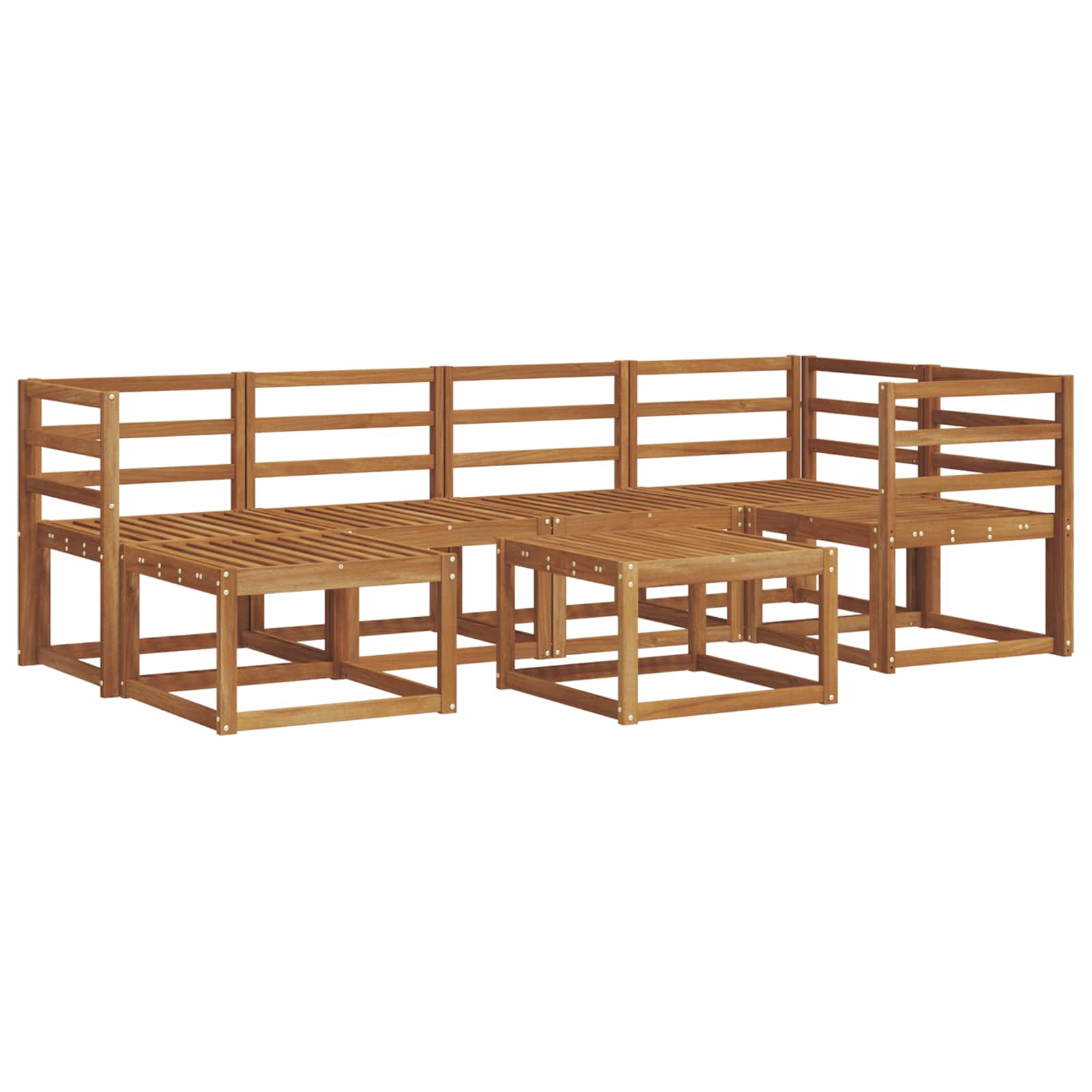 Buiten bankenset Naturel Massief Acaciahout image 2