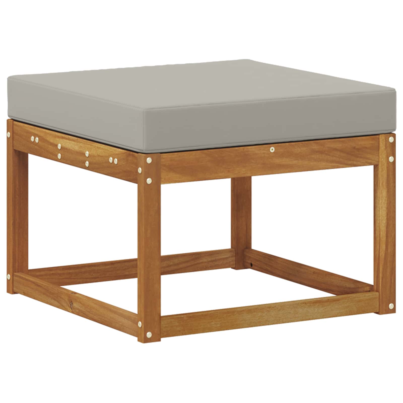 Zunanja garnitura za sedenje 7 pcs Naravna in svetlo siva - slika 6