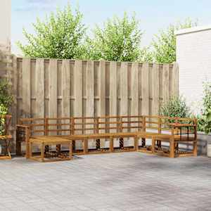 Zunanja garnitura za sedenje 8 pcs Naravna Masiven les akacije