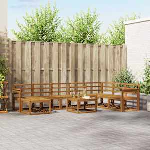 Zunanja garnitura za sedenje 9 pcs Naravna Masiven les akacije