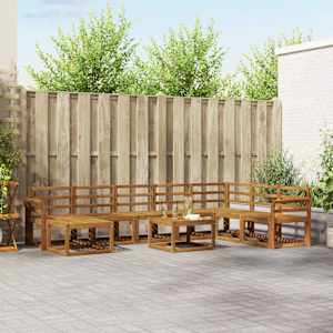 Zunanja garnitura za sedenje 9 pcs Naravna Masiven les akacije