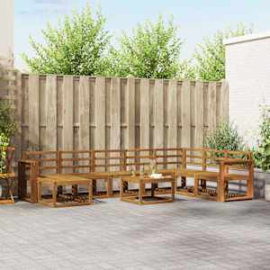 Zunanja garnitura za sedenje 9 pcs Naravna Masiven les akacije