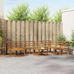 Zunanja garnitura za sedenje 9 pcs Naravna Masiven les akacije