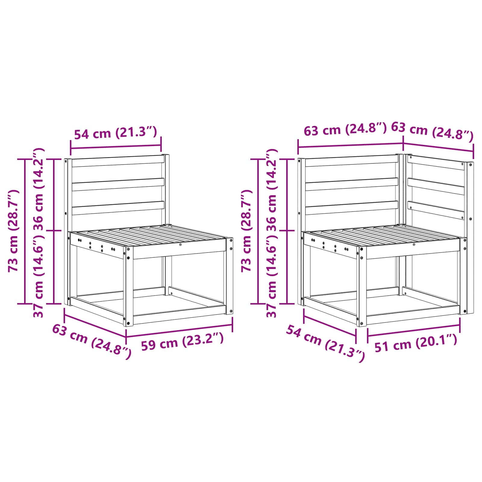 Zunanja garnitura za sedenje 7 pcs Naravna Masiven les akacije - slika 8