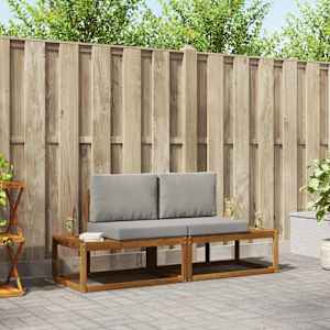 Zunanja garnitura za sedenje z blazino 2 pcs Naravna