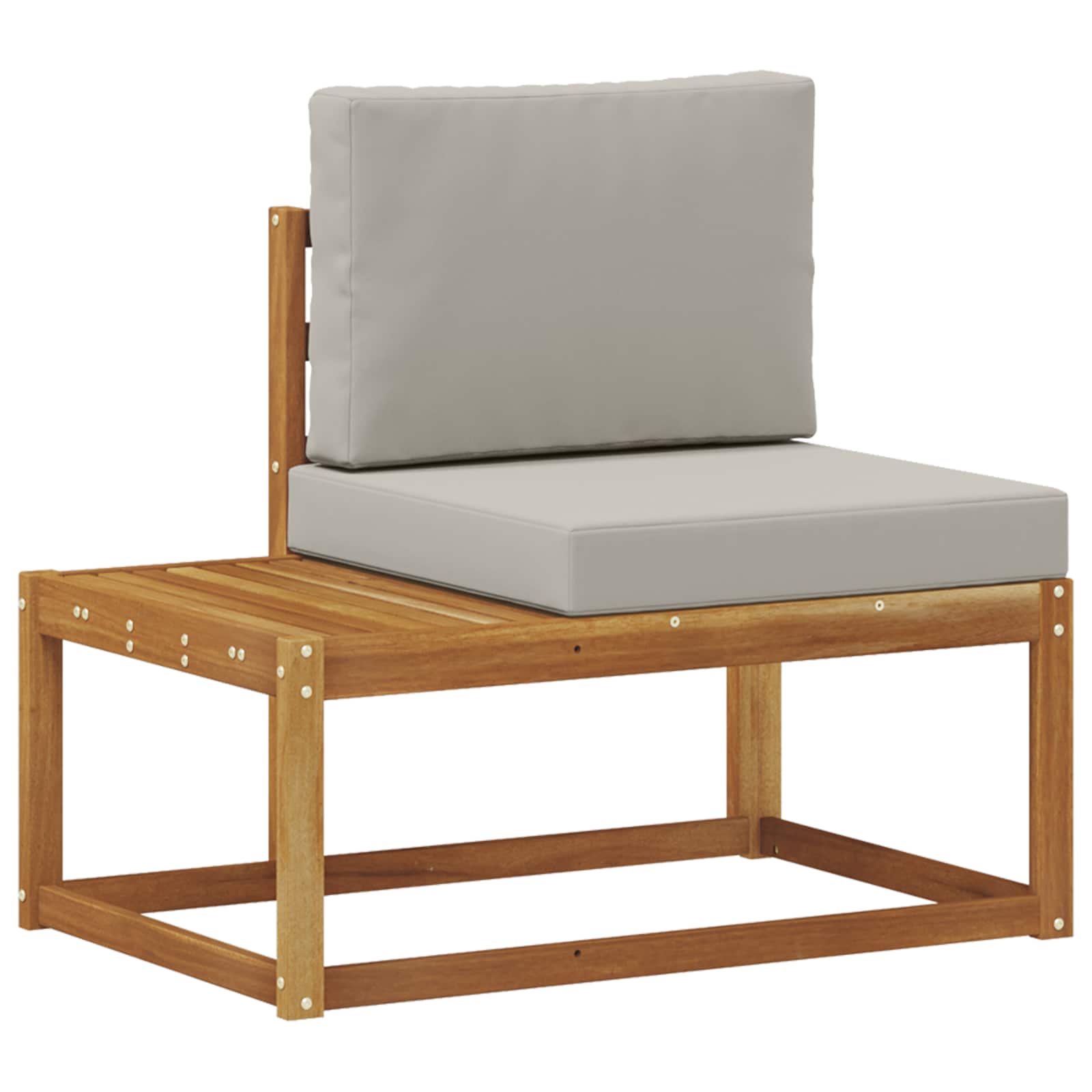 Zunanja garnitura za sedenje z blazino 3 pcs Naravna - slika 5