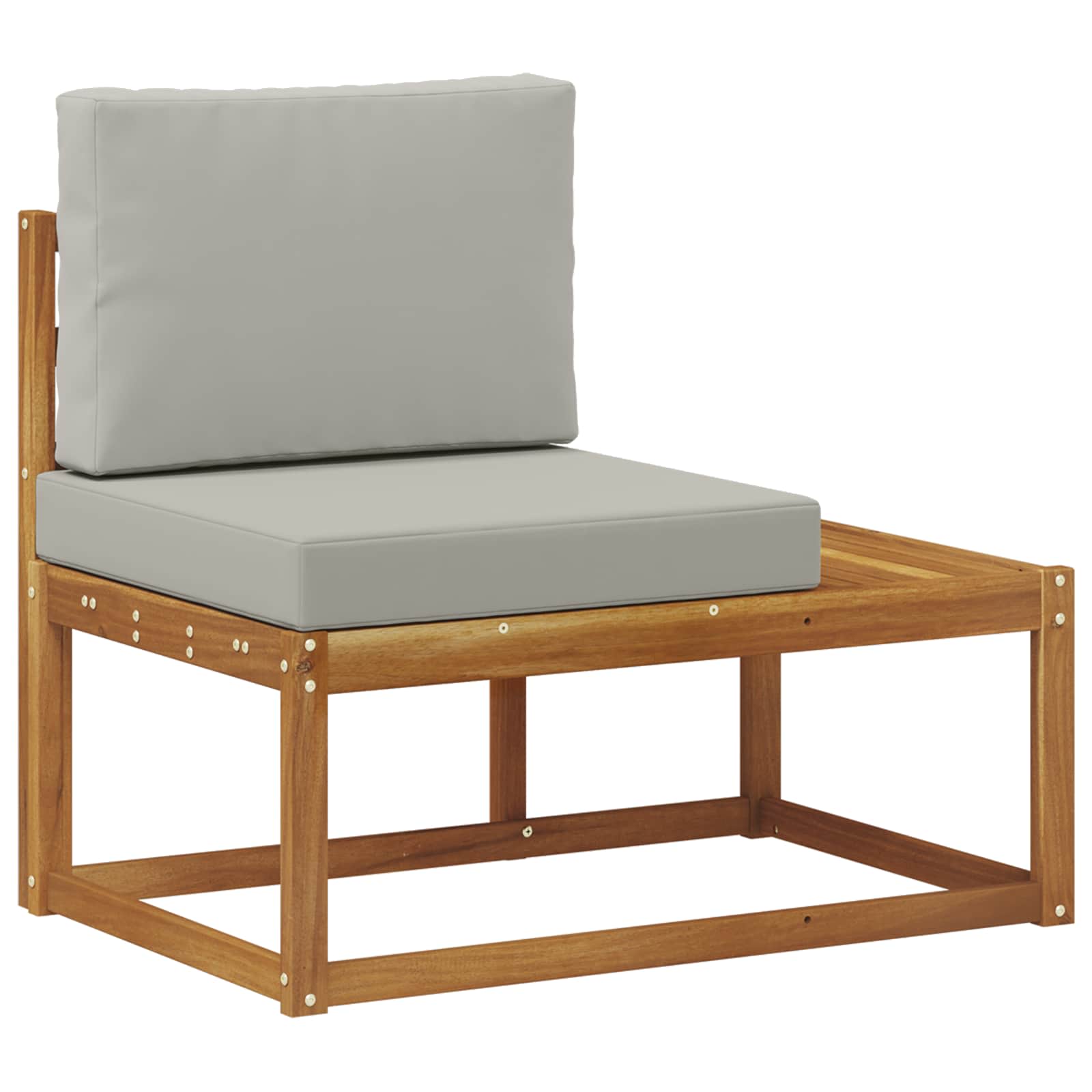 Zunanja garnitura za sedenje 6 Kos Naravna in svetlo siva - slika 6