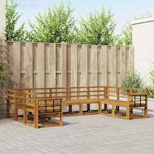 Zunanja garnitura za sedenje 9 pcs Naravna Masiven les akacije