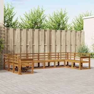 Zunanja garnitura za sedenje 10 pcs Naravna Masiven les akacije