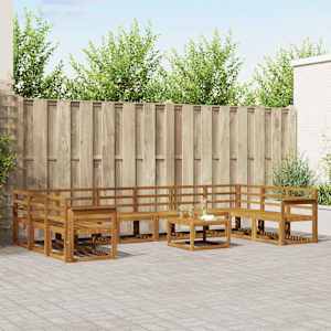 Zunanja garnitura za sedenje 11 pcs Naravna Masiven les akacije