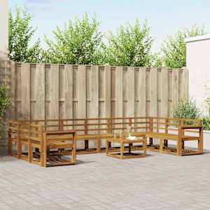 Zunanja garnitura za sedenje 11 pcs Naravna Masiven les akacije