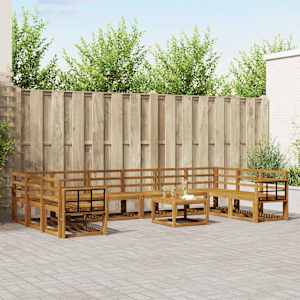 Zunanja garnitura za sedenje 11 pcs Naravna Masiven les akacije