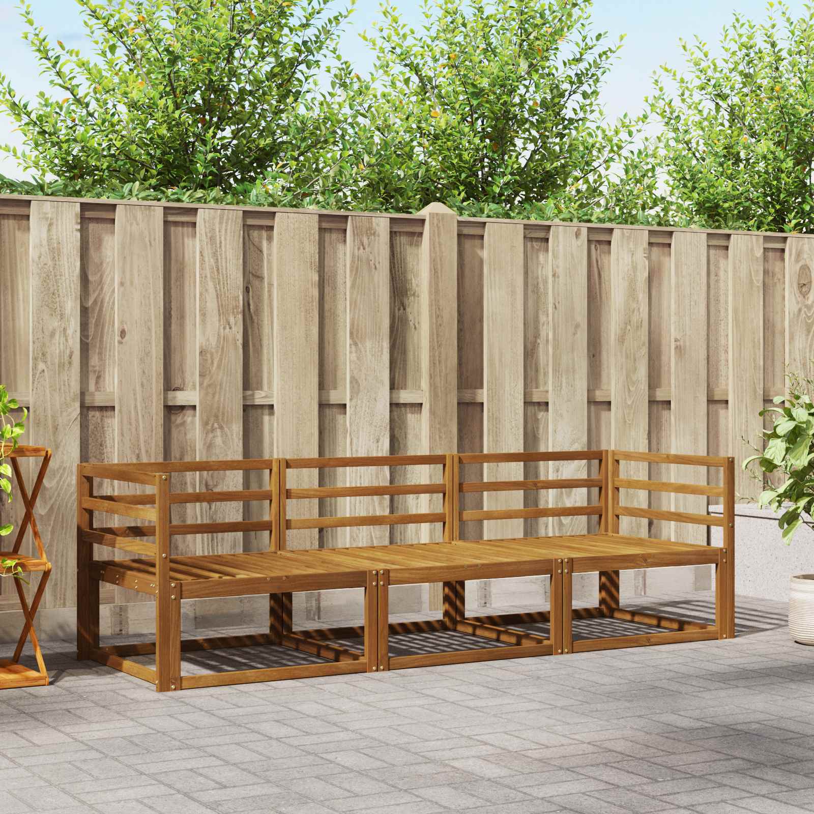 Zunanja garnitura za sedenje 3 pcs Naravna Masiven les akacije