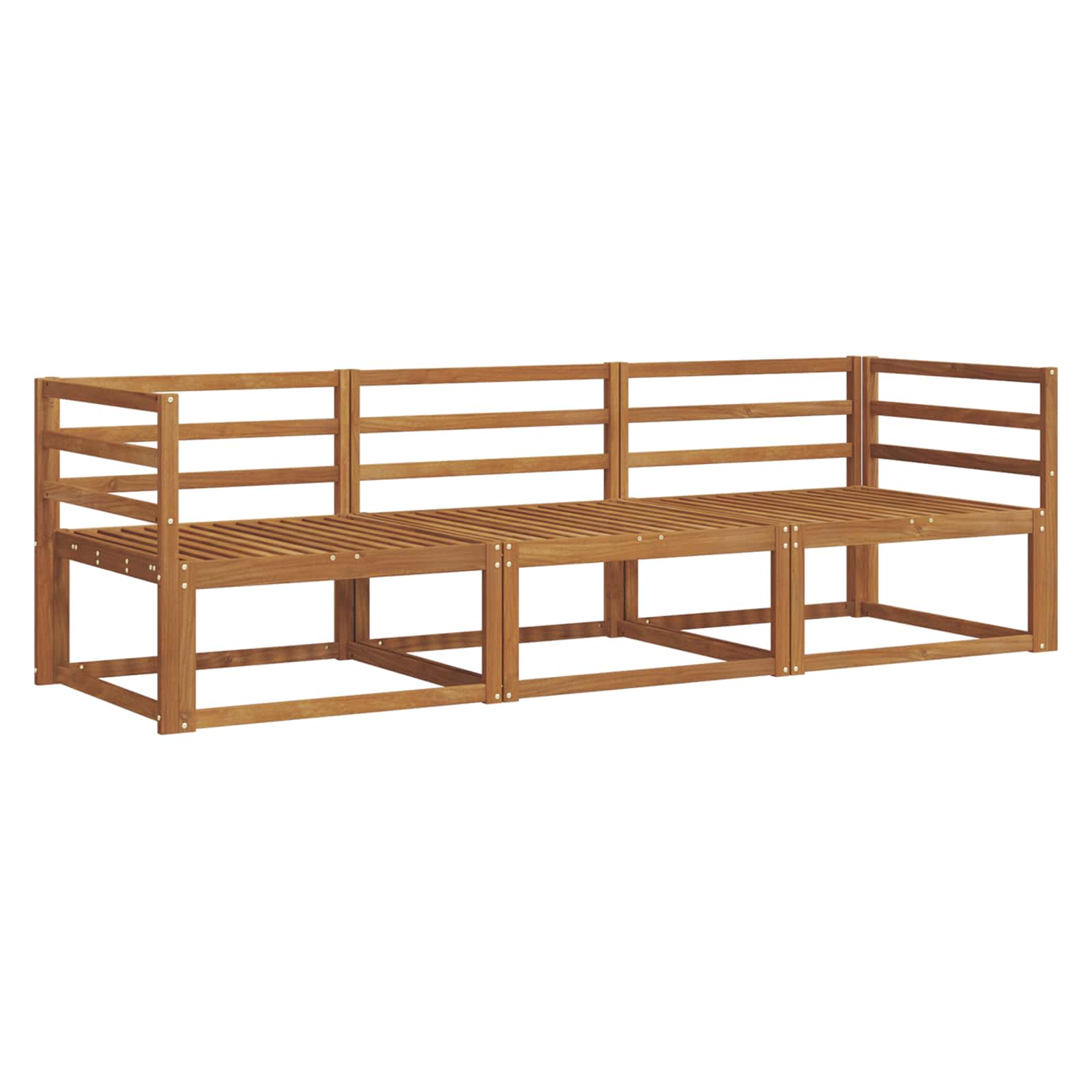 Zunanja garnitura za sedenje 3 pcs Naravna Masiven les akacije - slika 2