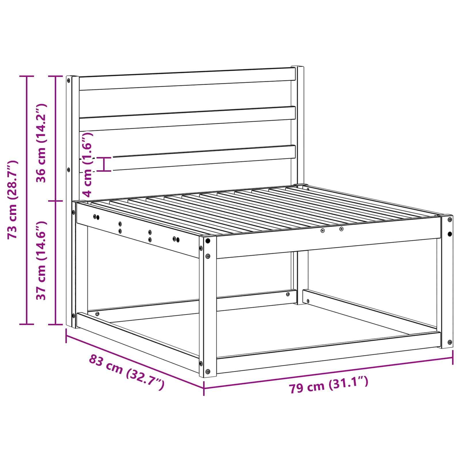 Zunanja garnitura za sedenje 3 pcs Naravna Masiven les akacije - slika 7