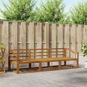 Venkovní pohovková souprava 3 pcs Přírodní - obrázek 1