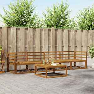 Zunanja garnitura za sedenje 5 pcs Naravna Masiven les akacije