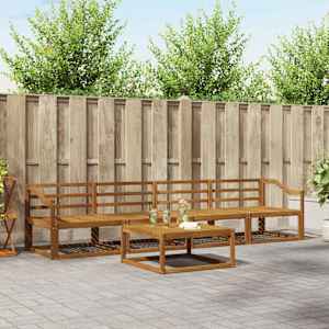 Zunanja garnitura za sedenje 5 pcs Naravna Masiven les akacije