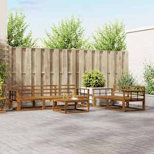 Zunanja garnitura za sedenje 6 pcs Naravna Masiven les akacije