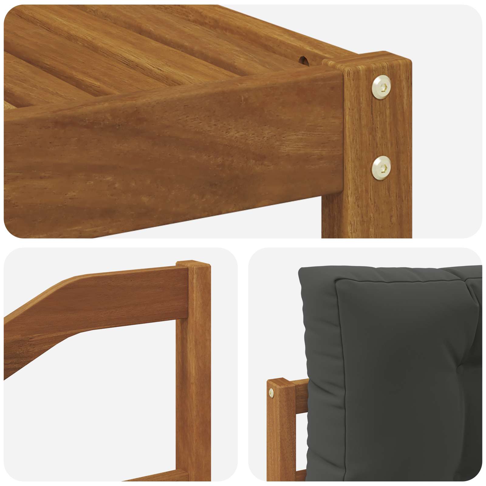 Zunanja garnitura za sedenje 8 pcs Naravna in antracitna - slika 6