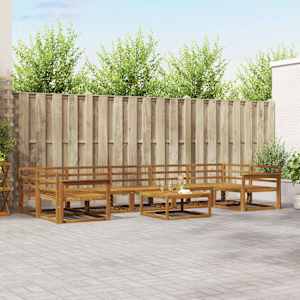 Zunanja garnitura za sedenje 8 pcs Naravna Masiven les akacije