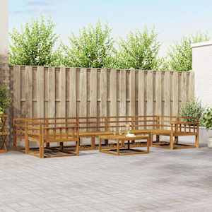 Zunanja garnitura za sedenje 8 pcs Naravna Masiven les akacije