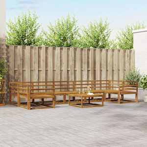 Zunanja garnitura za sedenje 8 pcs Naravna Masiven les akacije